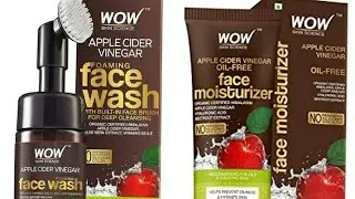Wow apple cider vinegar foaming face wash & WOW ACV Oil Free Face Moisturizer Honest Review
