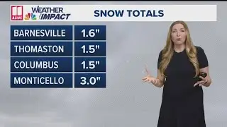 Where it snowed in Georgia on Sunday