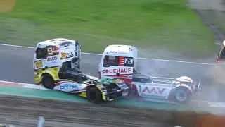 2023 British Truck Racing (5th November) Final Race Big Accident Brands Hatch