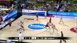 「2015 EuroBasket 」 Lithuanian Low Post Set to Jonas Valanciunas (立陶宛三角搶位戰術)
