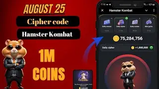 25 August Hamster kombat Daily Cipher Code | #hamsterkombat