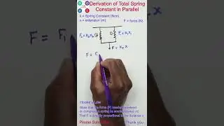 Derivation of Total Spring Constant in Parallel Springs