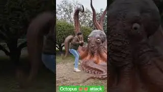octopus 🐙🐙🐙🐙 attack #OctopusAttack#Octopus#SeaCreature#OceanLife#MarineLife#DeepSea