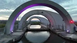 Falkirk Wheel, into the tunnel then back out through the wheel