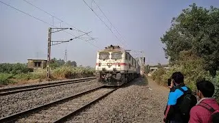 😮🔥FULL SPEED LHB TRAINS APPROACHING SHARP CURVE || EXTREME SPEEDY TRAIN ACTION