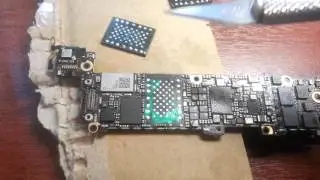 Восстановление оторванных пятаков на Iphone 5 NAND Flash