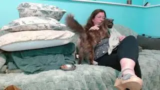 Buffy happy to see foster mom, maybe a little too excitable