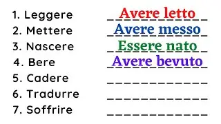 Italian auxiliary verbs and past participles | Regular and irregular | Learn italian free lessons
