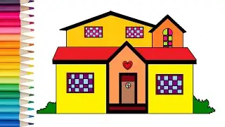 House/Home drawing | How to draw an easy house | MS Paint house drawing  on computer