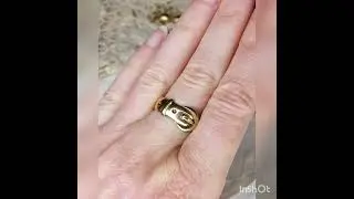 Vintage Buckle Ring in 9ct Gold - SKU 1289