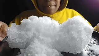 LARGE COOKOUT ICE CHUNKS TOPPED WITH ORIGINAL FREEZER FROST 🥺😋🤤💜 SO GOODT‼️‼️‼️‼️ #asmr #mukbang