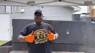 Mopping 55 slabs with T&T BBQ mop sauce