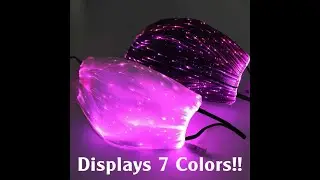 LED Light Up Face Mask - 7 Colors - 4 Display Modes - Rechargable