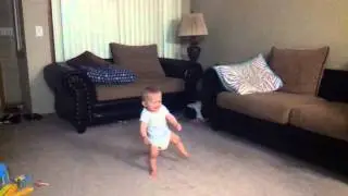 Baby walking for the first time !