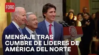 Mandatarios de M&eacute;xico, EUA y Canad&aacute; ofrecen mensaje conjunto en Palacio Nacional