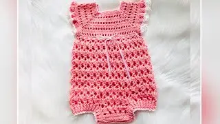 Mameluco Marshmallow, Body, Romper tejido con Ganchillo Paso a Paso para Bebé Varias Tallas 0-18M