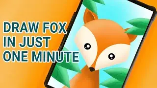 fox digital art process video for beginners in one minute autodesk sketchbook