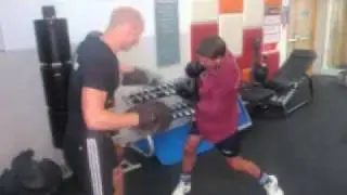 John Moncur training with Gold Standard