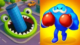 Hole.io VS Punchy Race MAX LEVELS UNLOCKED Gameplay Android,ios