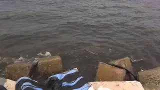 Mancing ikan kacang2 di PLTU ancol