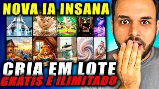 NOVA IA Crie imagens EM LOTE e VÍDEOS com VOZ HUMANA no automático COM 1 PROMPT!