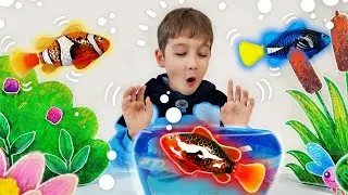 Color Changing Robot Fish Finds Friends!