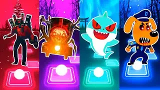 TITAN SPEAKERMAN vs CHOO CHOO CHARLES vs BABY SHARK vs SHERIFF LABRADOR   Tiles Hop