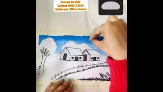 Village Scene Drawing - #village #villagescene #villagedrawing #sketches #drawing #kidsclass #kids