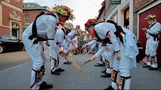 Leicester Morris dance 'Bean Setting' at The Blue Boar, Leicester