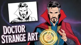 Doctor Strange Comic Art Timelapse | Realistic Marvel Drawing | Powerful Superhero Illustration