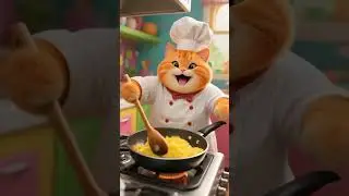 MasterChef Meow: Cat Makes Fried Rice | Funny Cat Cooking Video 2025 | Cute Pet Comedy Short