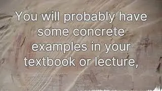 Using Concrete Examples