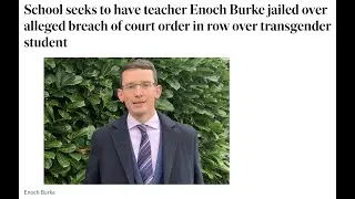 Irish teacher may face jail for using right  pronoun.