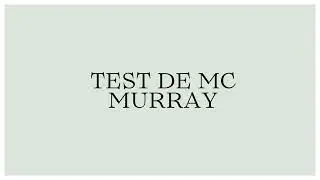 TEST DE MCMURRAY - APLEY DE MENISCO INTERNO