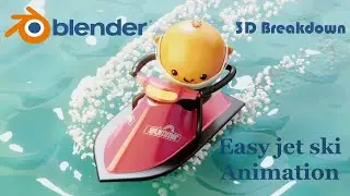 Blender Low Poly Animation - Breakdown of 3d Jet Ski loop Animation