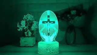 Acrylic Led Night Light Crucifixion of Jesus Usb 3D Table Lamp Church Decor Gift
