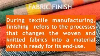 Food and Textiles Studies  G9 U6 Fabric Finishes Part 1