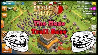 Clash of Clans| TH8 THE MAZE Troll Base (2 Versions)