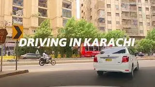 Driving on Shahrah e Faisal, Karachi - Street View Pakistan