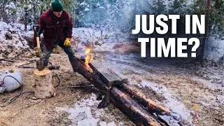I Started This Woodshed Build Just in Time Before Freeze-Up