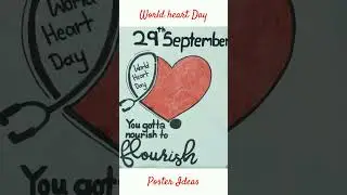 World Heart Day drawing | World heart day poster #worldheartday #trendingshorts #easydrawing