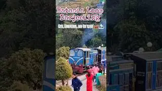 Darjeeling Batasia Loop:Mist, Mountains and Toy train 🚂🏔️#shorts #travel #darjeeling #batasialoop