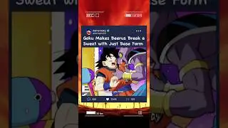 Goku Makes Beerus Break a Sweat with Just Base Form #dragonball