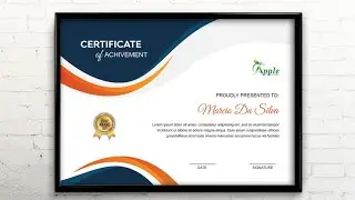Certificate PSD Template Design | Photoshop Tutorial | Apple Graphic Studio
