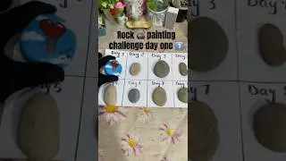 Rock painting challenge day 1🪨🖌️✅.8 DAYS Rock painting challenge #idea#diyrocks#day1 #rockpainting
