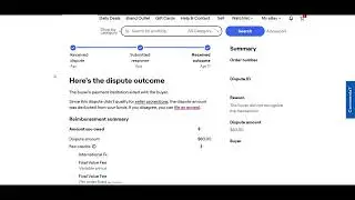 eBay seller appeal transaction found in favor of buyer.