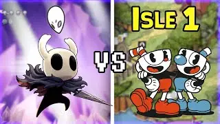 Inkwell Aisle 1 vs 1st Dreamer! (HK vs Cuphead Speedrun Challenge)