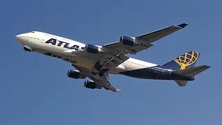 Boeing 747-443 start z Wrocław Airport .