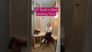 Built in desk loading ⏳#desk #diydesk #homeoffice #builtin #diyrenovation #cabinetmeeting