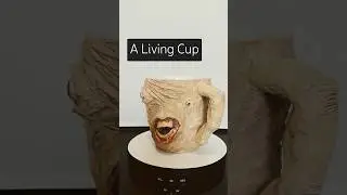 I made a human cup #diy #clay #showcase #creepy #weird #sculpture #cup #mug #horror